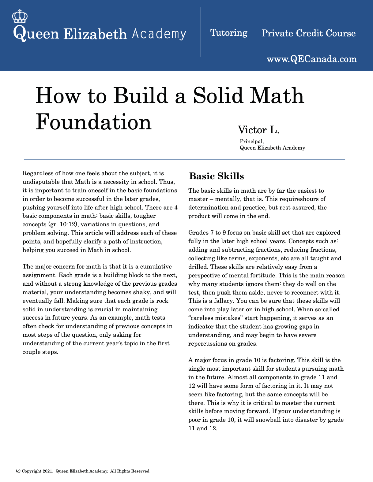 How to Build a Solid Math Foundation