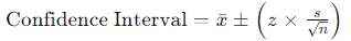 Confidence interval formula 3