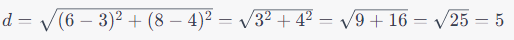 distance between two points 4