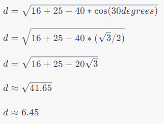 distance between two points 7