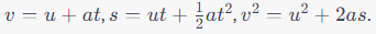 kinematic equations 11